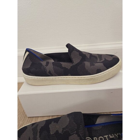 Rothy's The Original Slip On Camogrey Black Sneakers Shoes Womens Size 6.5 - Picture 4 of 13